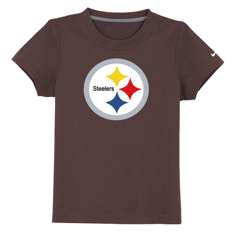 Pittsburgh Steelers Sideline Legend Authentic Logo Youth T-Shirt Brown