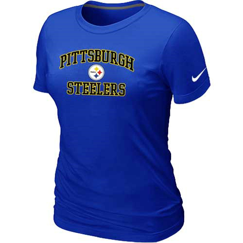 Pittsburgh Steelers Women's Heart & Soul Blue T-Shirt
