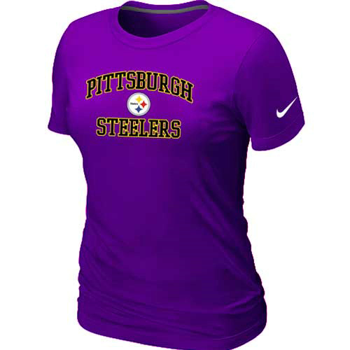 Pittsburgh Steelers Women's Heart & Soul Purple T-Shirt