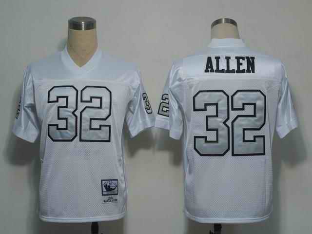 Raiders 32 Allen White silver number Jerseys