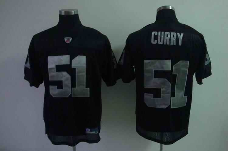 Raiders 51 Curry black Jerseys