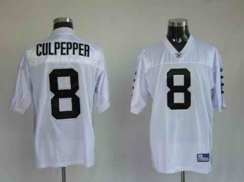 Raiders 8 Daunte Culpepper white Jerseys