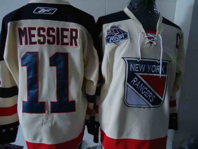 Rangers 11 Messier 2012 winter classic cream Jerseys