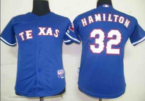 Rangers 32 Hamilton blue Kids Jersey