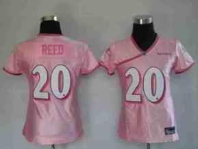 Ravens 20 Reed pink women Jerseys