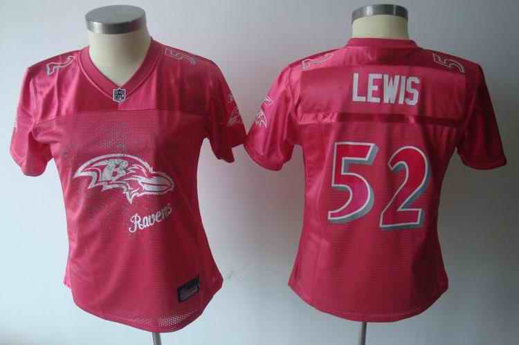 Ravens 52 Lewis pink 2011 fem fan women Jerseys