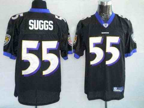 Ravens 55 Suggs black Jerseys