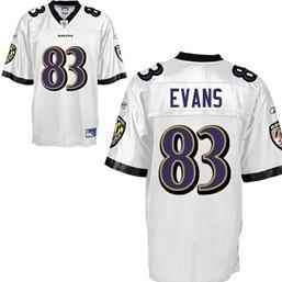 Ravens 83 Evans white Jerseys