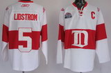 Red Wings 5 Nicklas Lidstrom Winter Classic White Jerseys