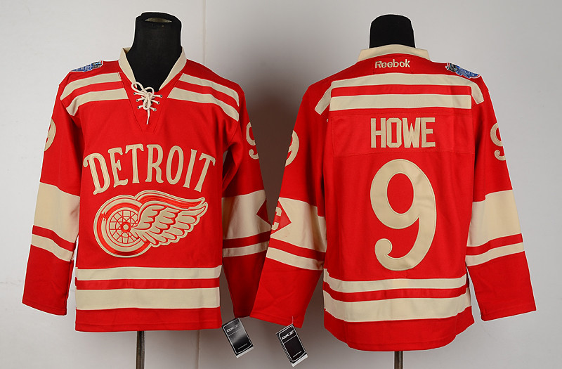Red Wings 9 Howe Red Classic Jerseys