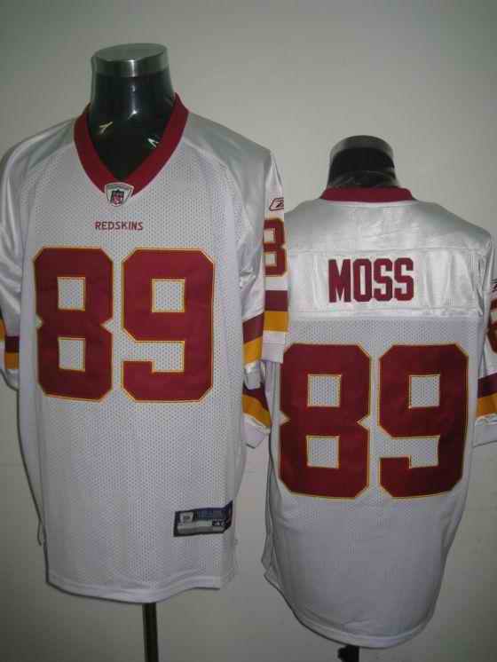Redskins 89 Moss white Jerseys