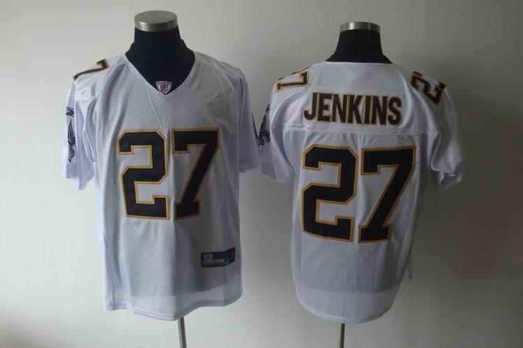 Saints 27 Jenkins white Jerseys