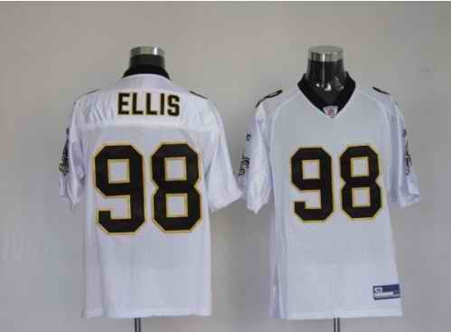 Saints 98 Sedrick Ellis white Jerseys