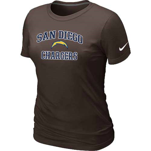 San Diego Charger Women's Heart & Soul Brown T-Shirt