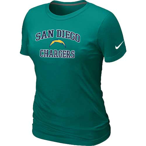 San Diego Charger Women's Heart & Soul L.Green T-Shirt