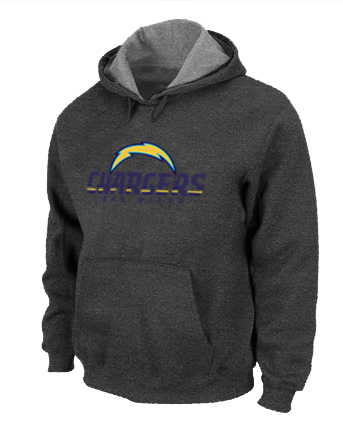 San Diego Chargers Authentic Logo Pullover Hoodie D.Grey
