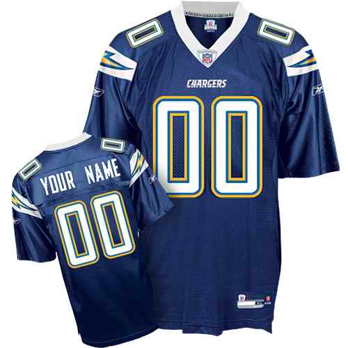 San Diego Chargers Youth Customized dark blue Jersey