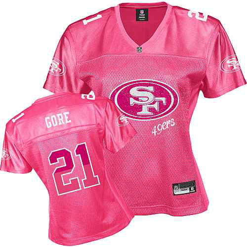 San Francisco 49ers 21 GORE pink Womens Jerseys