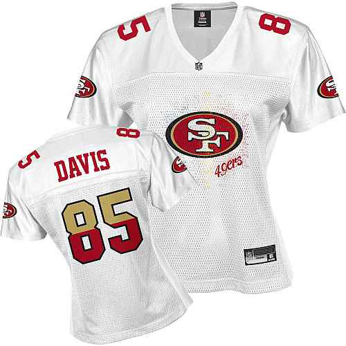 San Francisco 49ers 85 DAVIS white Womens Jerseys