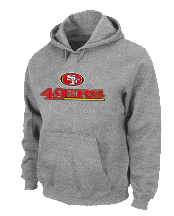 San Francisco 49ers Authentic Logo Pullover Hoodie Grey