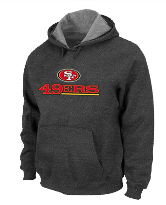 San Francisco 49ers Authentic Logo Pullover Hoodie D.Grey
