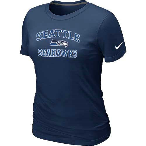 Seattle Seahawks Women's Heart & Soul D.Blue T-Shirt