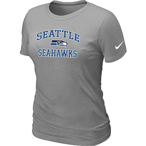 Seattle Seahawks Women's Heart & Soul L.Grey T-Shirt