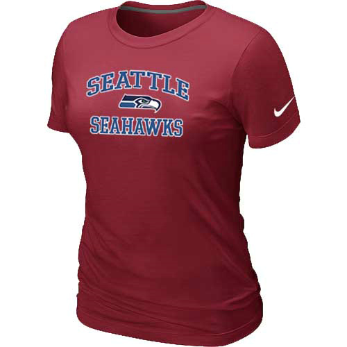 Seattle Seahawks Women's Heart & Soul Red T-Shirt