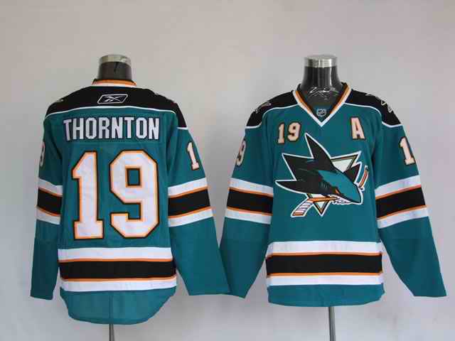 Sharks 19 Thornton Teal Jerseys