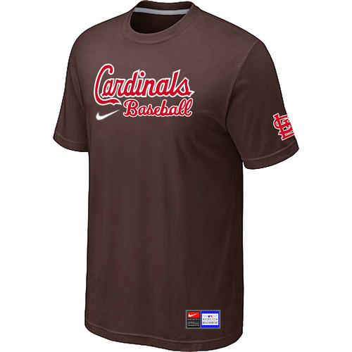 St. Louis Cardinals Brown Nike Short Sleeve Practice T-Shirt