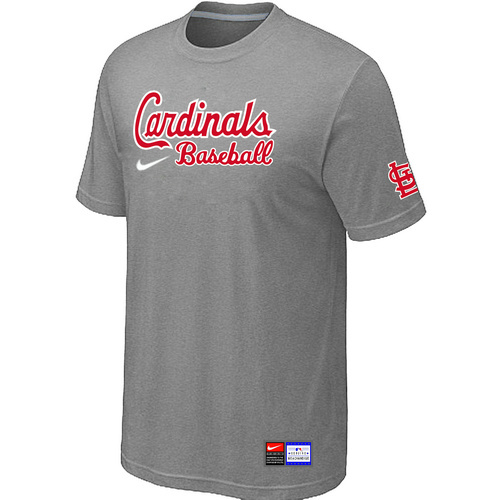 St. Louis Cardinals L.Grey Nike Short Sleeve Practice T-Shirt