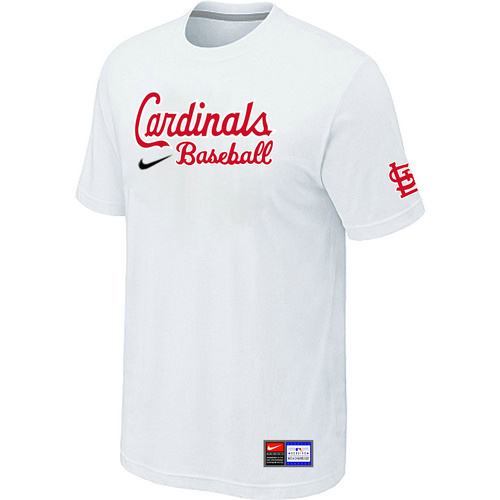 St. Louis Cardinals White Nike Short Sleeve Practice T-Shirt