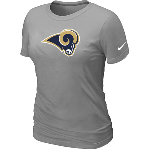 St.Louis Rams L.Grey Women's Logo T-Shirt