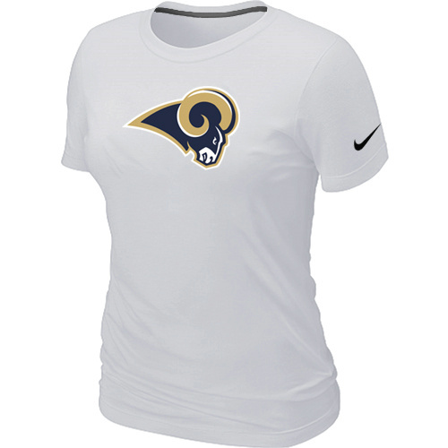 St.Louis Rams White Women's Logo T-Shirt