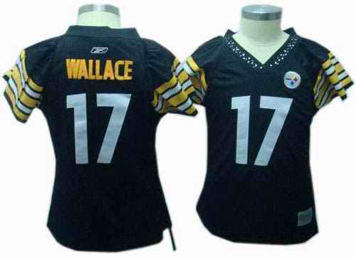 Steelers 17 Wallace black women Jerseys