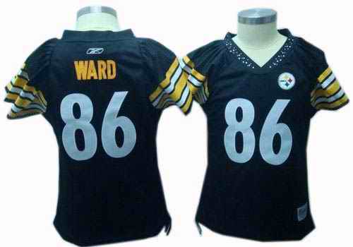 Steelers 86 Ward black women Jerseys