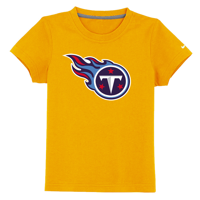 Tennessee Titans Sideline Legend Authentic Logo Youth T-Shirt Yellow