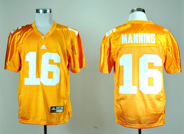 Tennessee Vols 16 Manning Yellow Jerseys