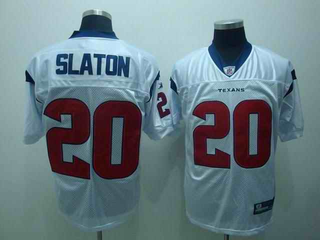 Texans 20 Steve Slaton white Jerseys