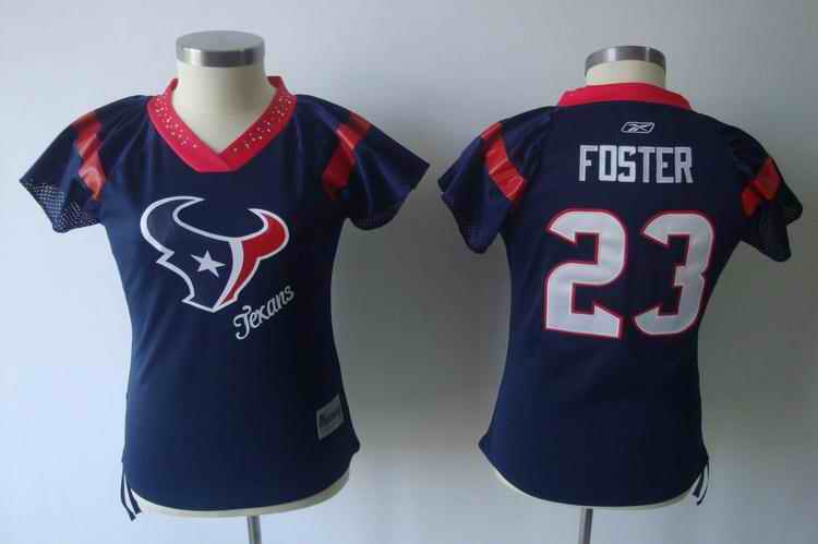 Texans 23 Foster blue field flirt women Jerseys