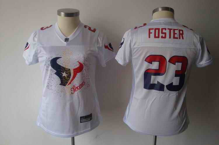 Texans 23 Foster white 2011 fem fan women Jerseys