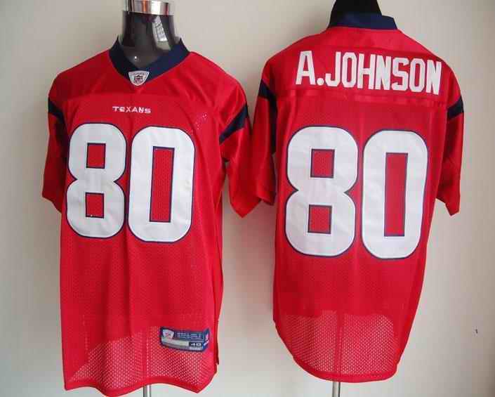 Texans 80 A.Johnson Red Jerseys