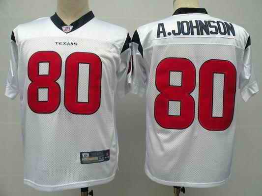 Texans 80 A.Johnson white Jerseys
