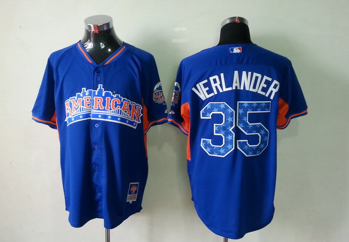 Tigers 35 Verlander blue 2013 All Star Jerseys