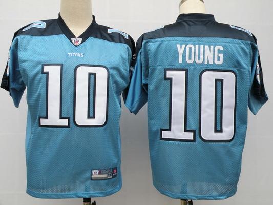 Titans 10 Vince Young baby blue Jerseys