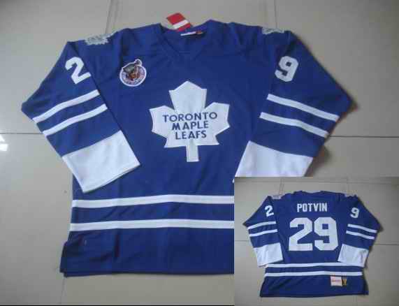Toronto Maple Leafs 29 POTVIN Blue Jerseys