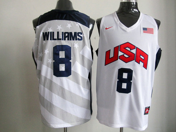 USA 8 Williams White 2012 Jerseys