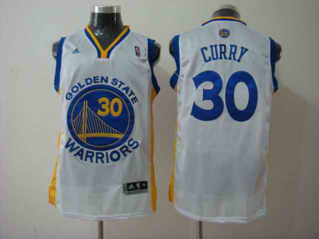 Warriors 30 Stephen Curry White Swingman Jersey