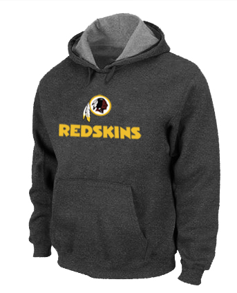 Washington Redskins Authentic Logo Pullover Hoodie D.Grey