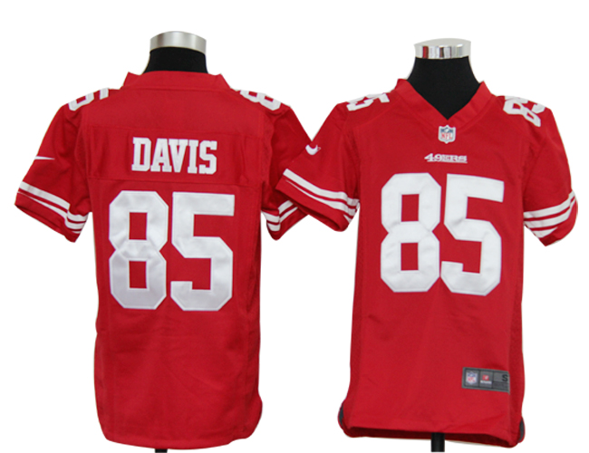 Youth Nike 49ers 85 DAVIS red Jerseys